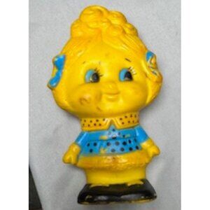 Vintage 1973 Crib Mates Rubber Squeaky Girl Toy – 6″ Squeeze, Retro Kitsch